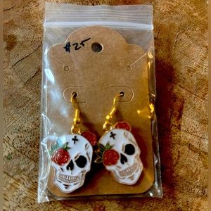 Skull & Rose Earrings